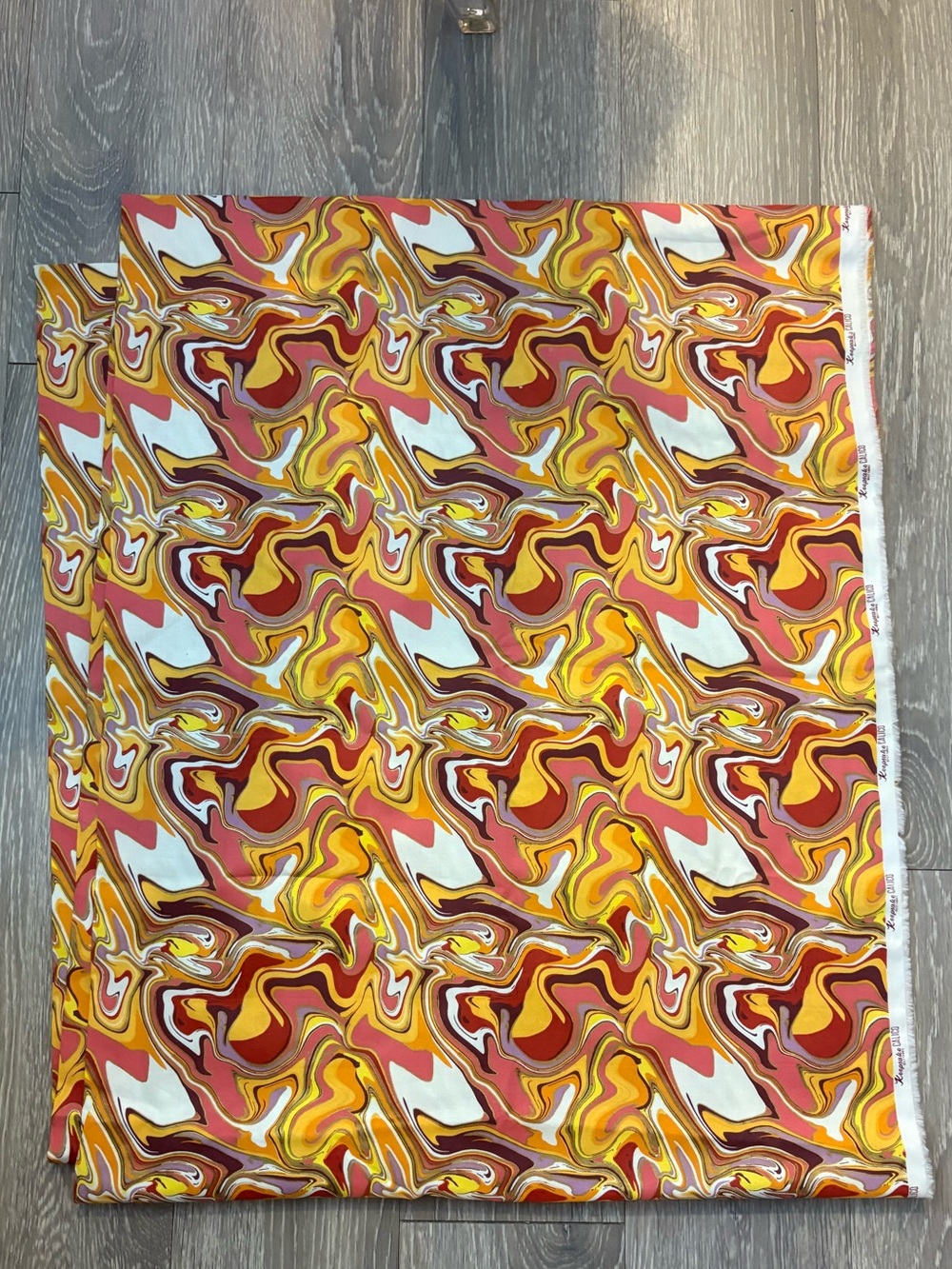 VNTG Keepsake Calico Joann Quilting Cotton - 2.8 Yards - 70s Psychedelic Retro